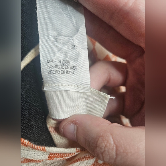 Free People Western Southwestern Aztec Print Flowy Bohemian Cream & Rust Kimono - Picture 8 of 9